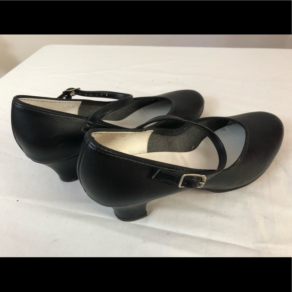 Black Genuine Leather Character Dance Shoes Sz 7
